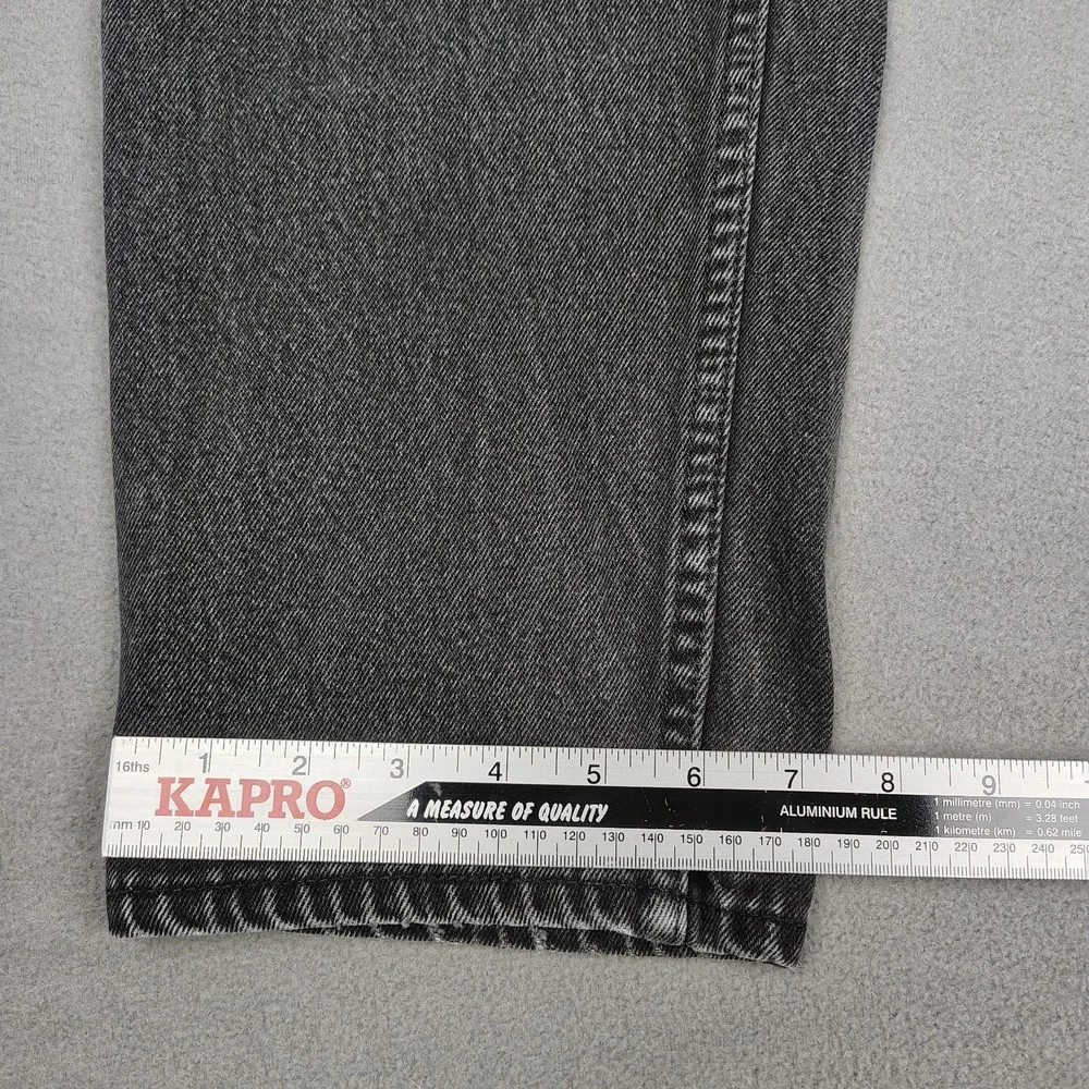 Vintage Levis Orange Tab 550 Jeans Men 36x31 Black USA Made 90s Taper Leg Grunge